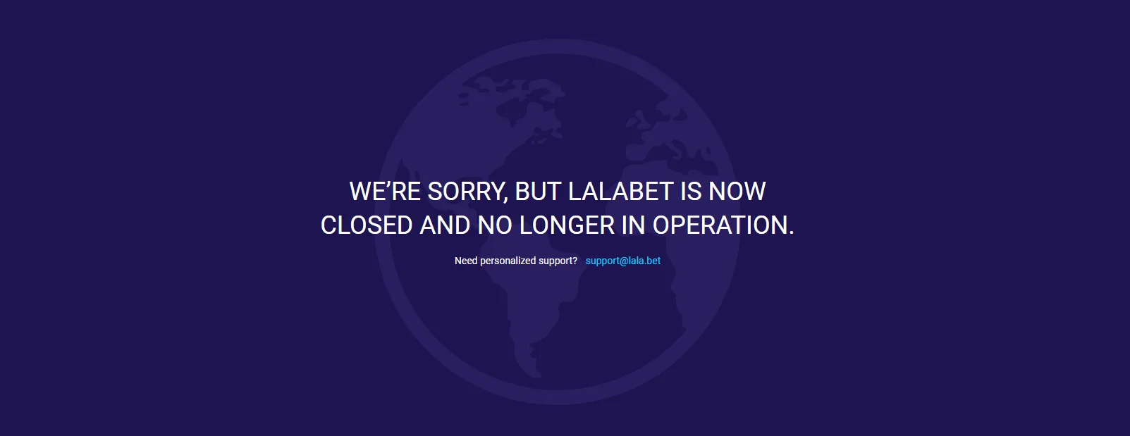 lalabet is closed